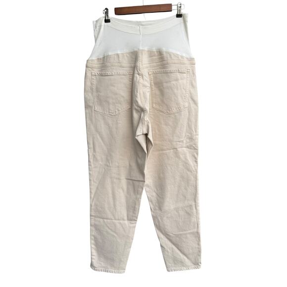 Old Navy Maternity O.G. Straight Jeans Size 14 Long Full Panel NWT Beige - Picture 3 of 8
